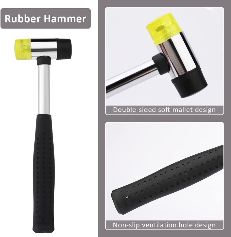 ZMAAGG 21 PCS Leather Stamping Tools, Leather Stamping Kit with Rubber Hammer for Leather Working - Image 3